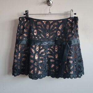 Betsey Johnson 90s Y2K Lace Mini Skirt